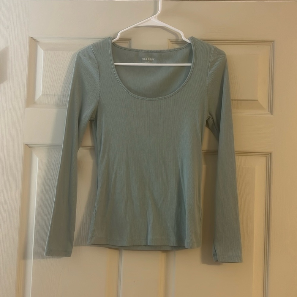 Old Navy light blue ribbed long sleeve